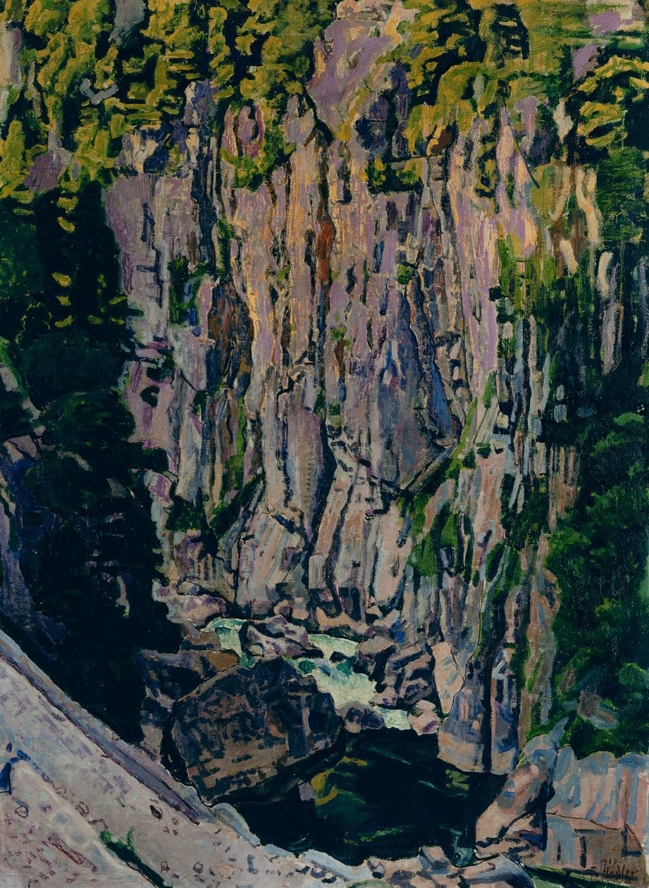 Aareschlucht door Ferdinand Hodler
