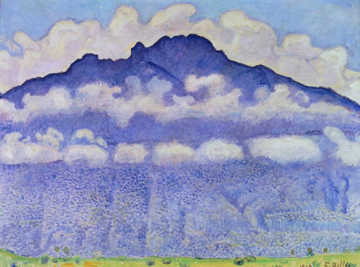 Andey-berg, uitzicht vanaf Bonneville, 1909 door Ferdinand Hodler