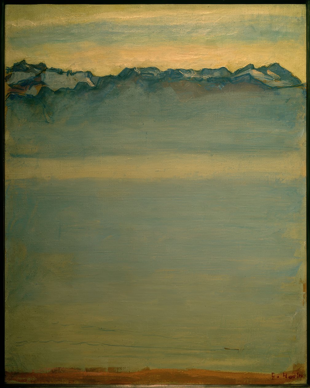 Meer van Genève met de Savoyer Alpen door Ferdinand Hodler