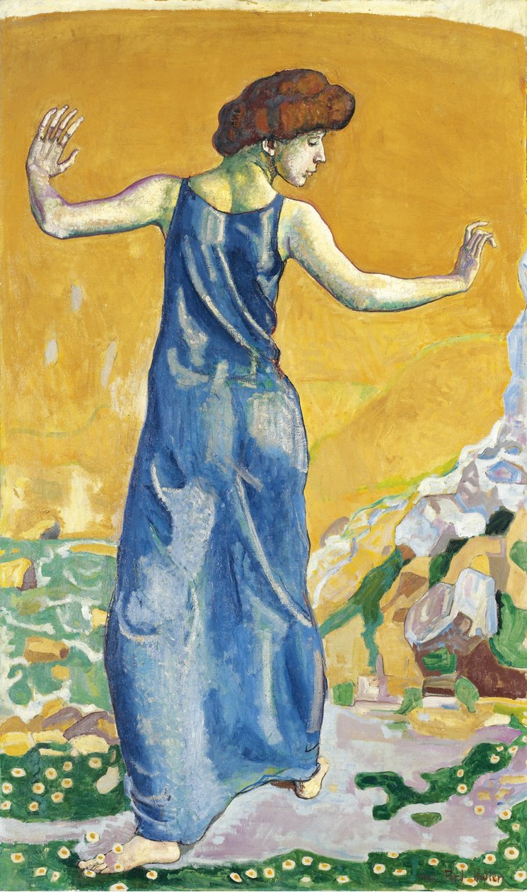 Vrolijke vrouw door Ferdinand Hodler