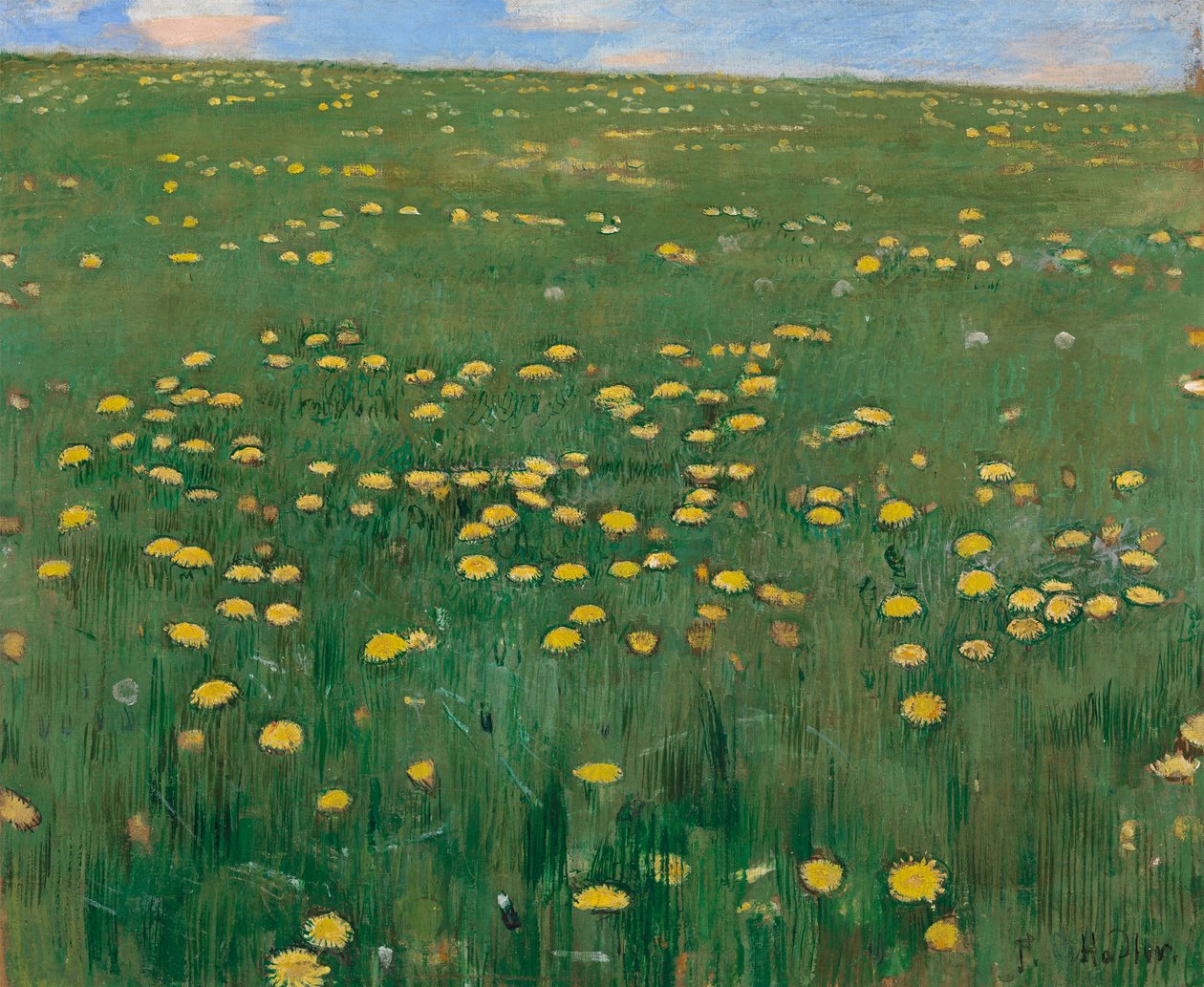 De bloemenweide, ca 1901 door Ferdinand Hodler