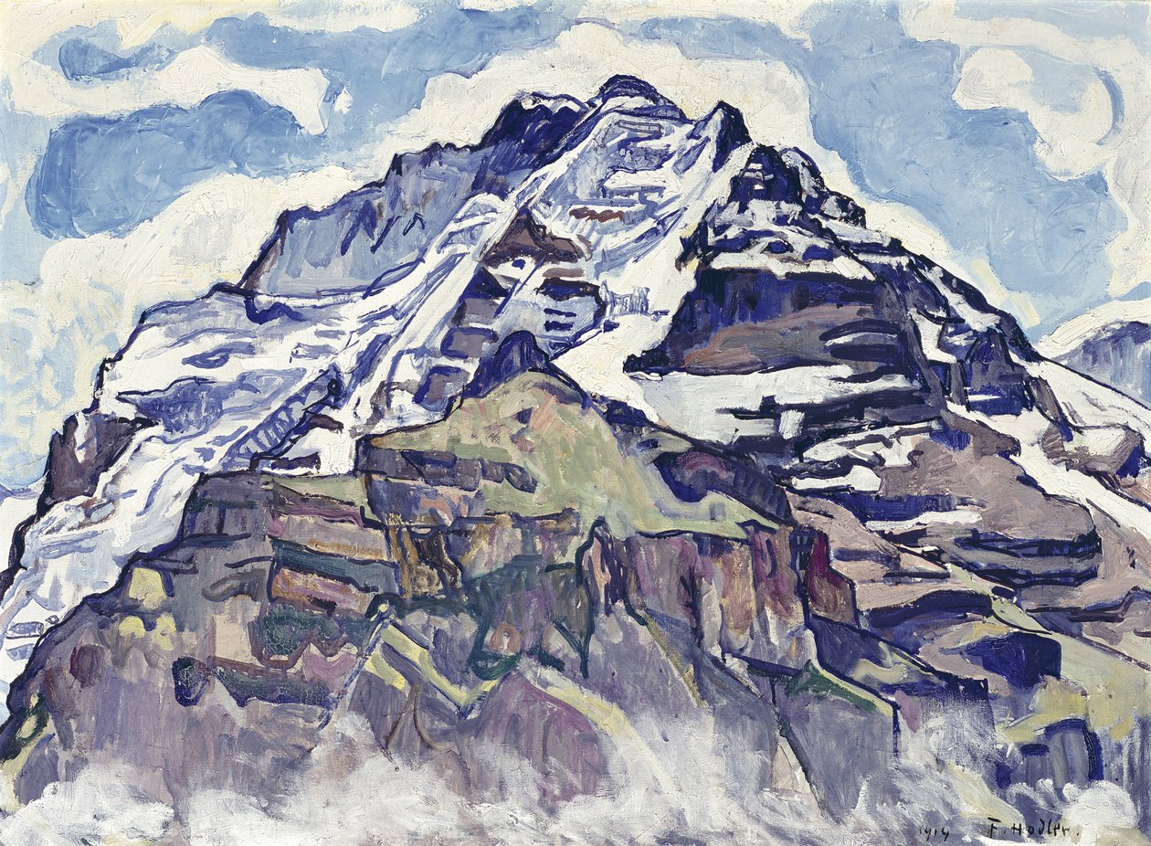 De Jungfrau, gezien vanaf Muerren door Ferdinand Hodler