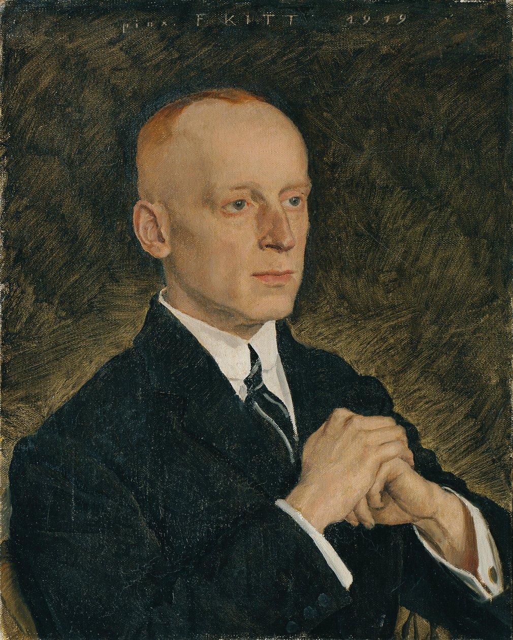 Portret van een heer door Ferdinand Kitt