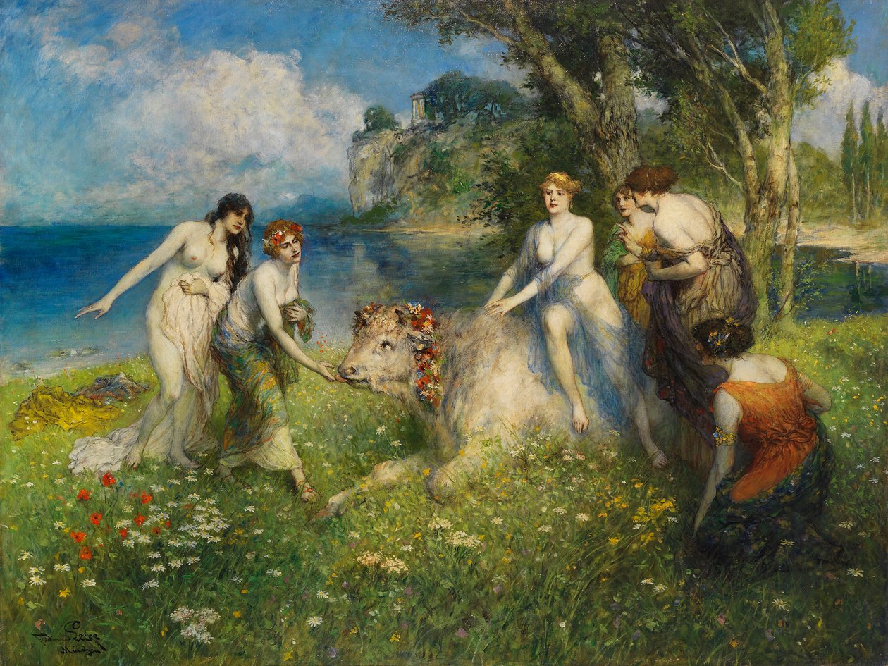 Europa en de stier, 1910s door Ferdinand Leeke
