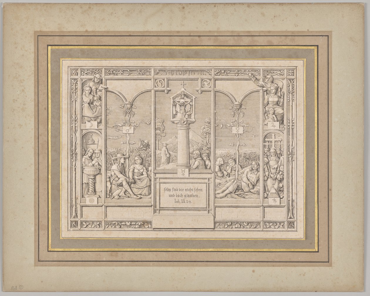 Sluitsteen. Johannes XX, 29 door Ferdinand Olivier