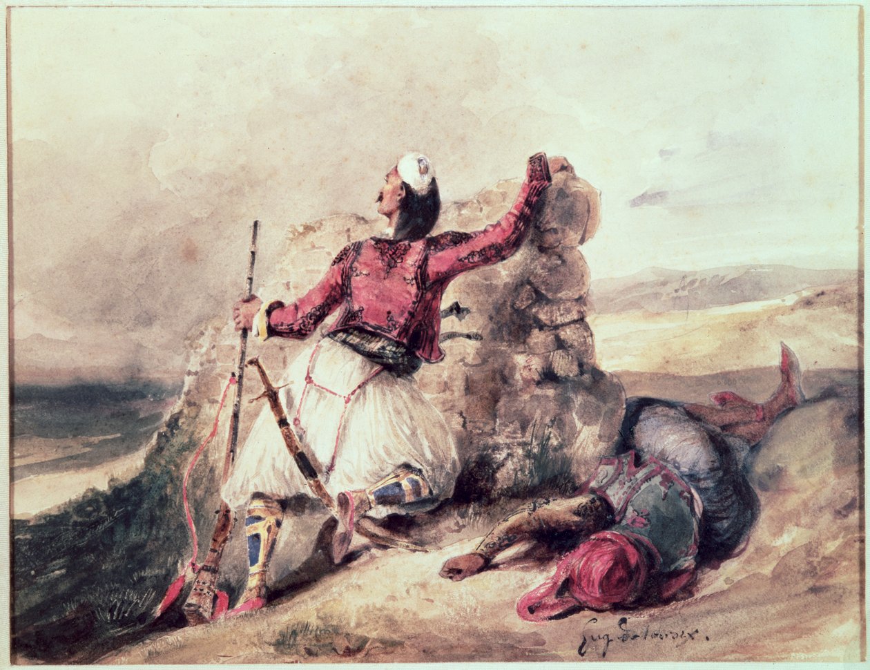 Grieken Onder Beleg door Ferdinand Victor Eugene Delacroix