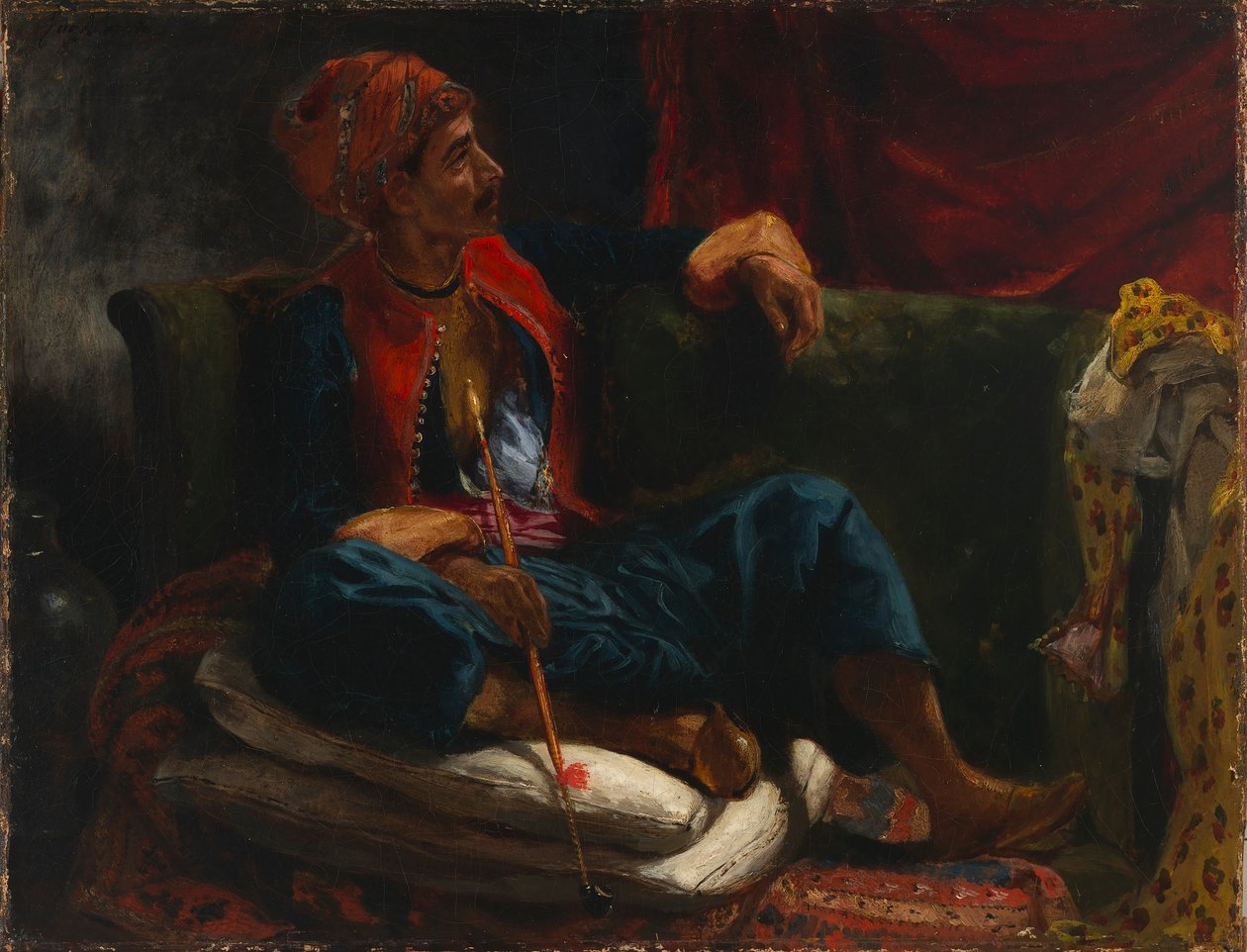 De roker door Ferdinand Victor Eugene Delacroix