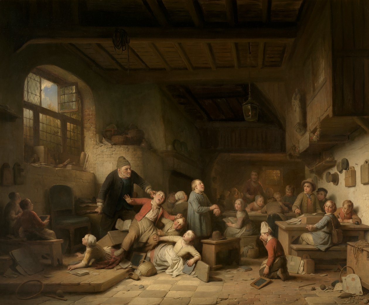 Dorpsschool door Ferdinand de Braekeleer