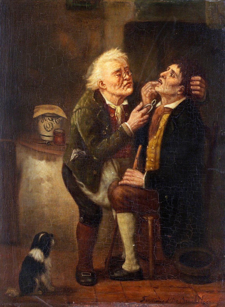 Bij de tandarts door Ferdinand de Braekeleer the Elder