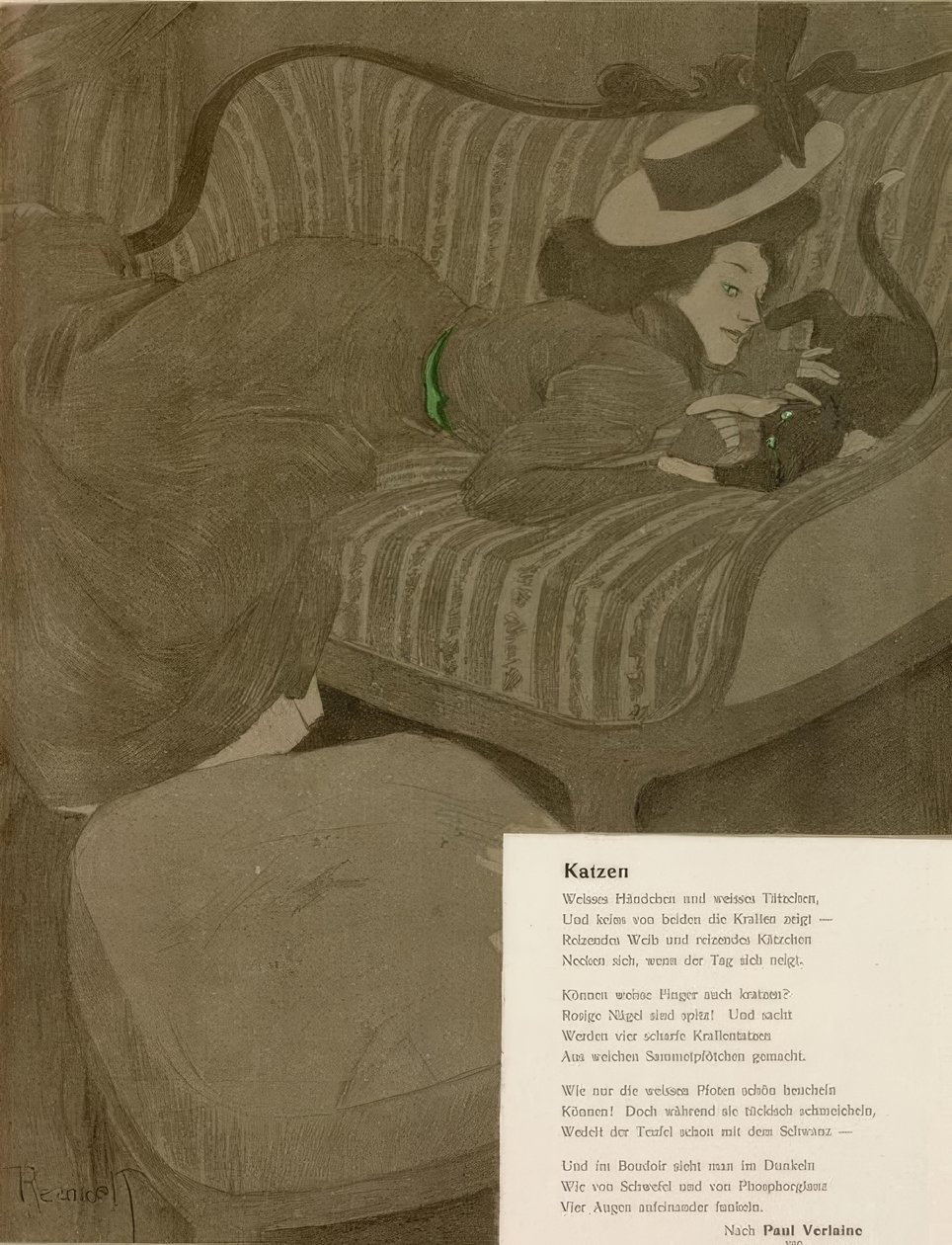 Katten door Ferdinand von Reznicek