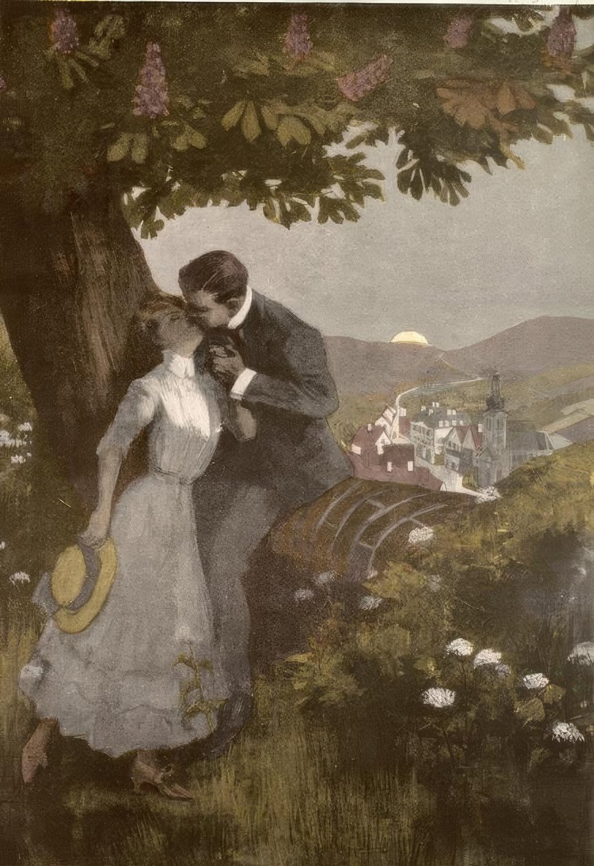 In de lentemaand Verliefde mensen door Ferdinand von Reznicek