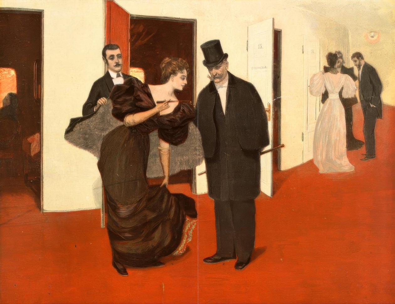 Voor de logedeur door Ferdinand von Reznicek