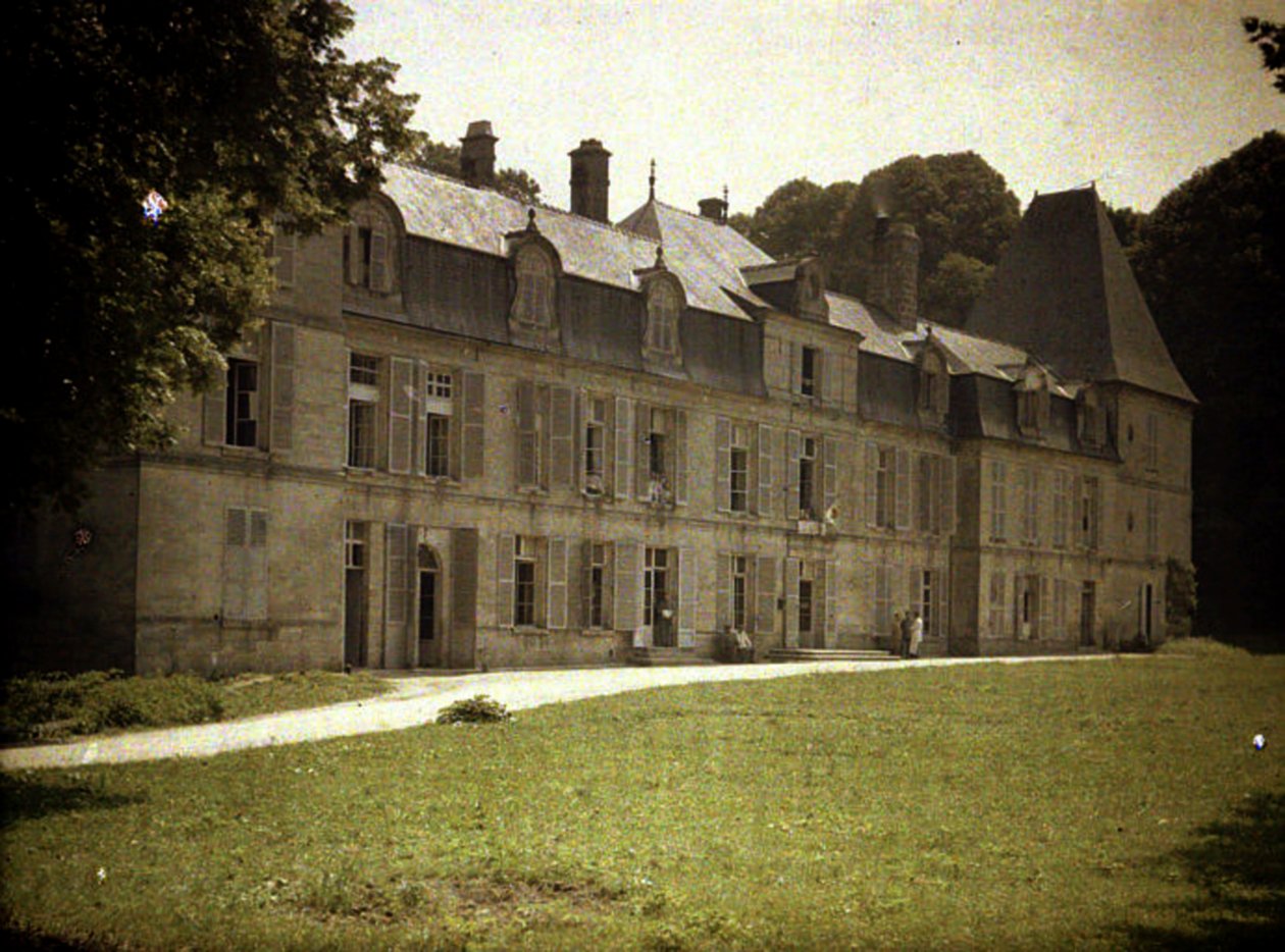 Chateau Vauxbuin, gebruikt door het Franse Leger als ziekenhuis, Soissons, Aisne, Frankrijk, 1917 door Fernand Cuville