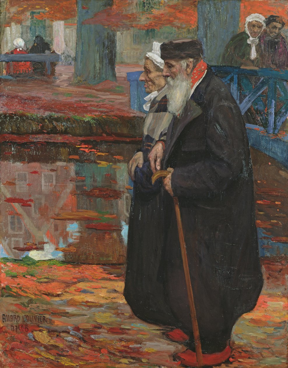 Het oude paar, 1907 door Fernand Allard L