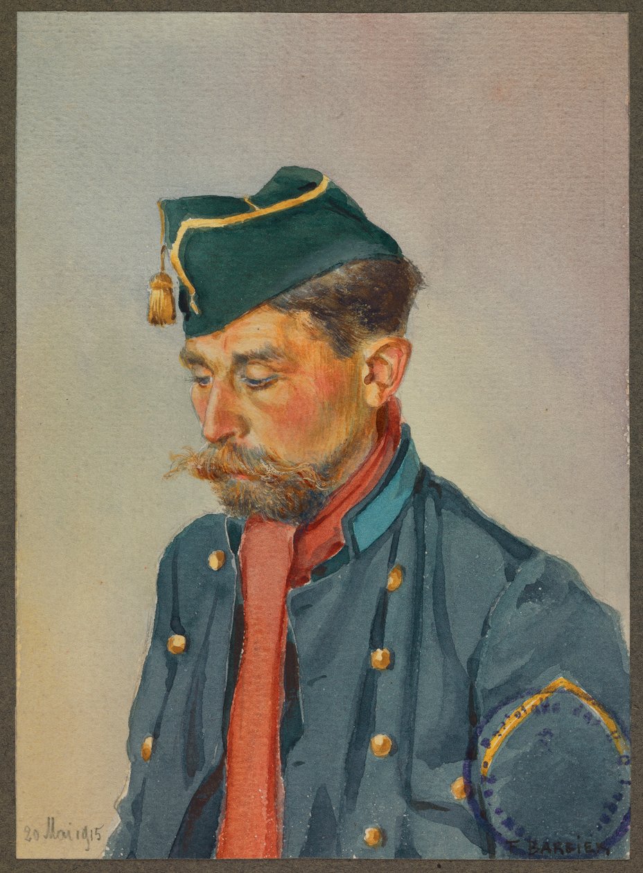 Een Belgische lansier, Gustrow door Fernand Barbier
