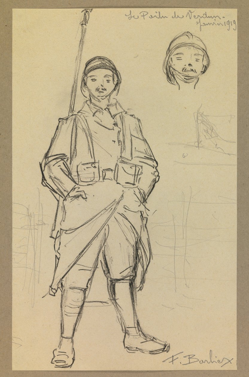 De poilu van verdun door Fernand Barbier