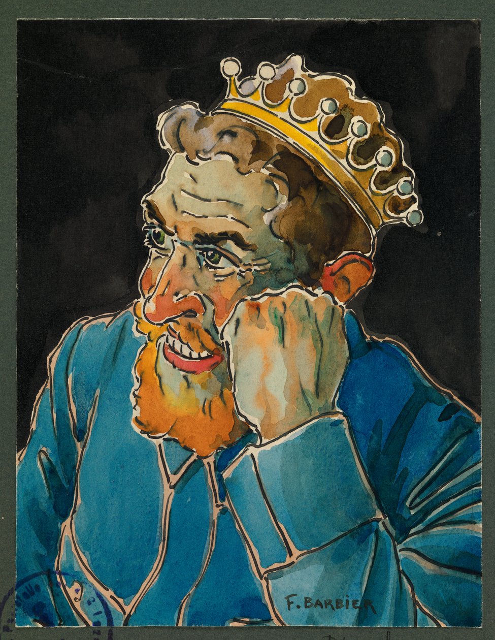 Portret van Delatroche, kampkok, Gustrow door Fernand Barbier