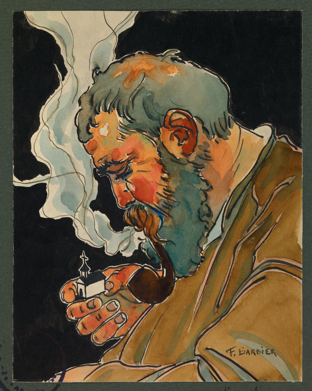 Gevangene Liard als pedel, Gustrow door Fernand Barbier