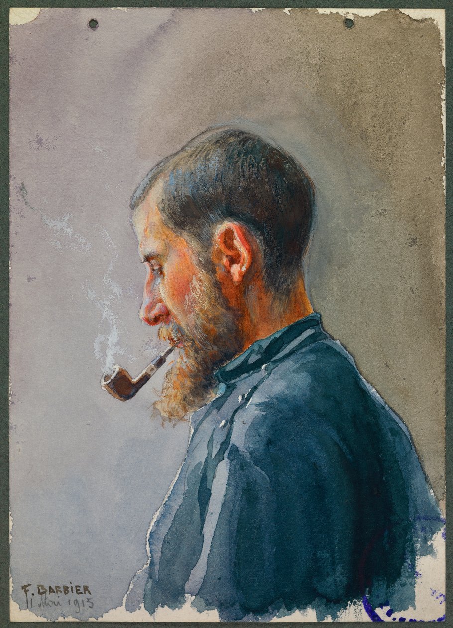 Sergeant Lavissiere als kampkapelaan, Gustrow door Fernand Barbier