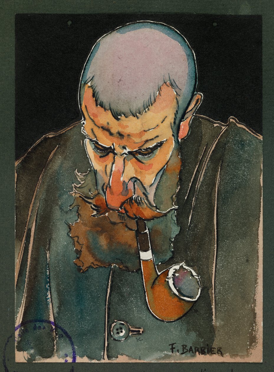 Sergeant Lavissiere ten dienste van de mis, Gustrow door Fernand Barbier