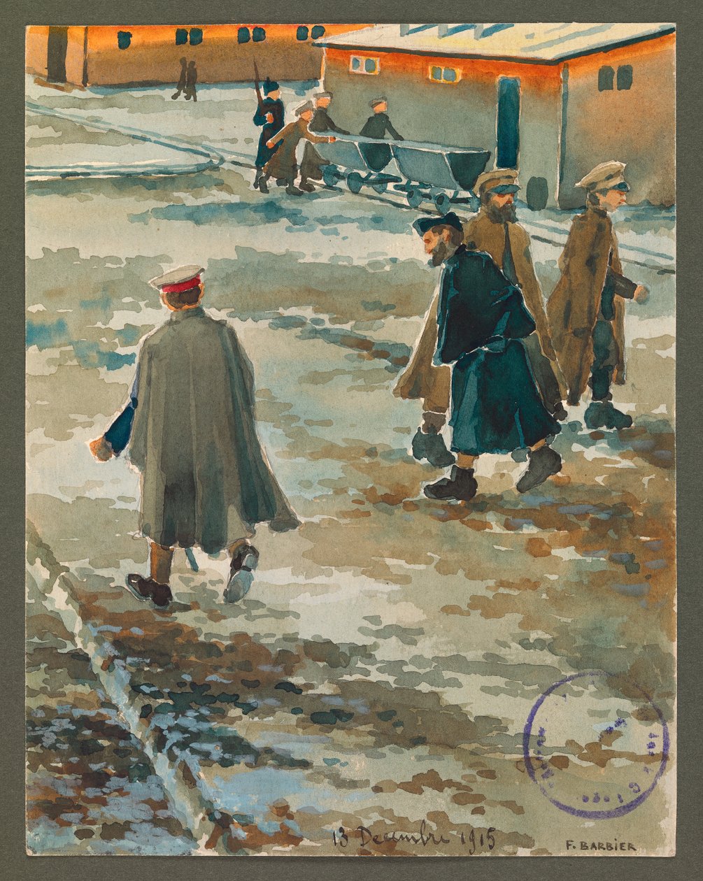 De Corvee bij Gustrow door Fernand Barbier