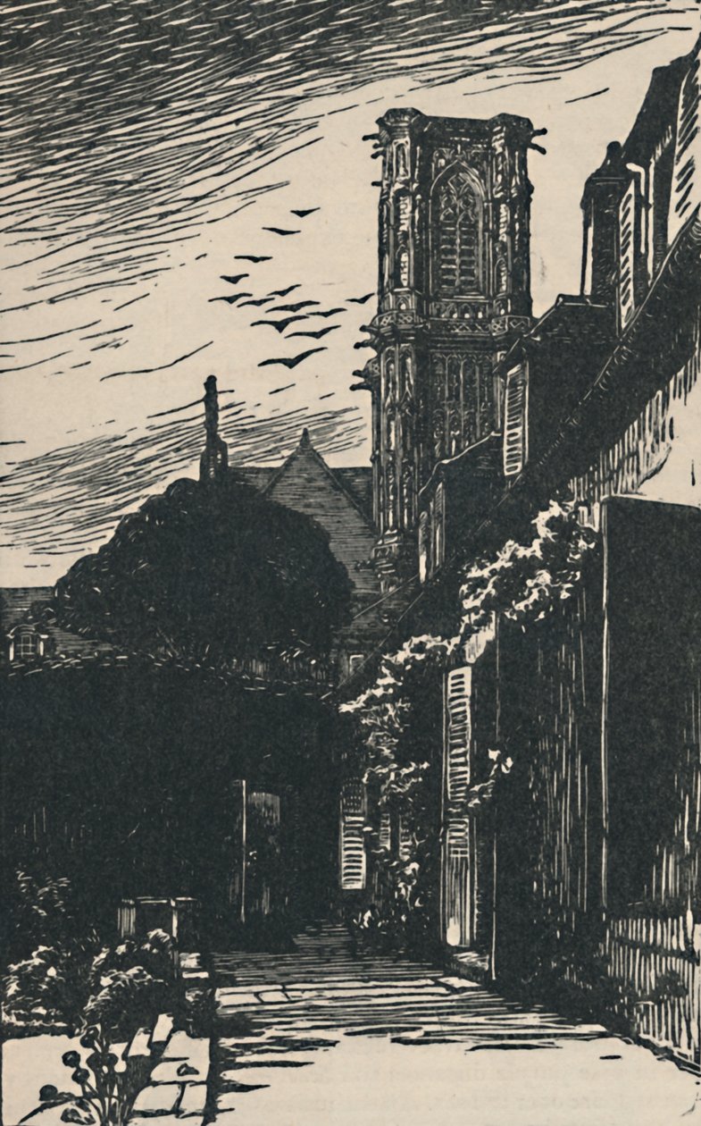 Nevers - Toren van de Kathedraal, 1919 door Fernand Chalandre