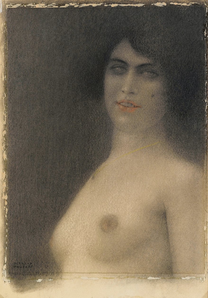 Zwart haar door Fernand Khnopff