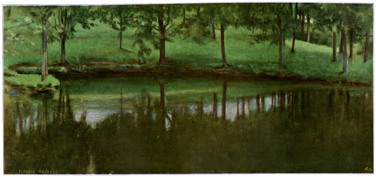 LEtang De Menil, 1898 door Fernand Khnopff
