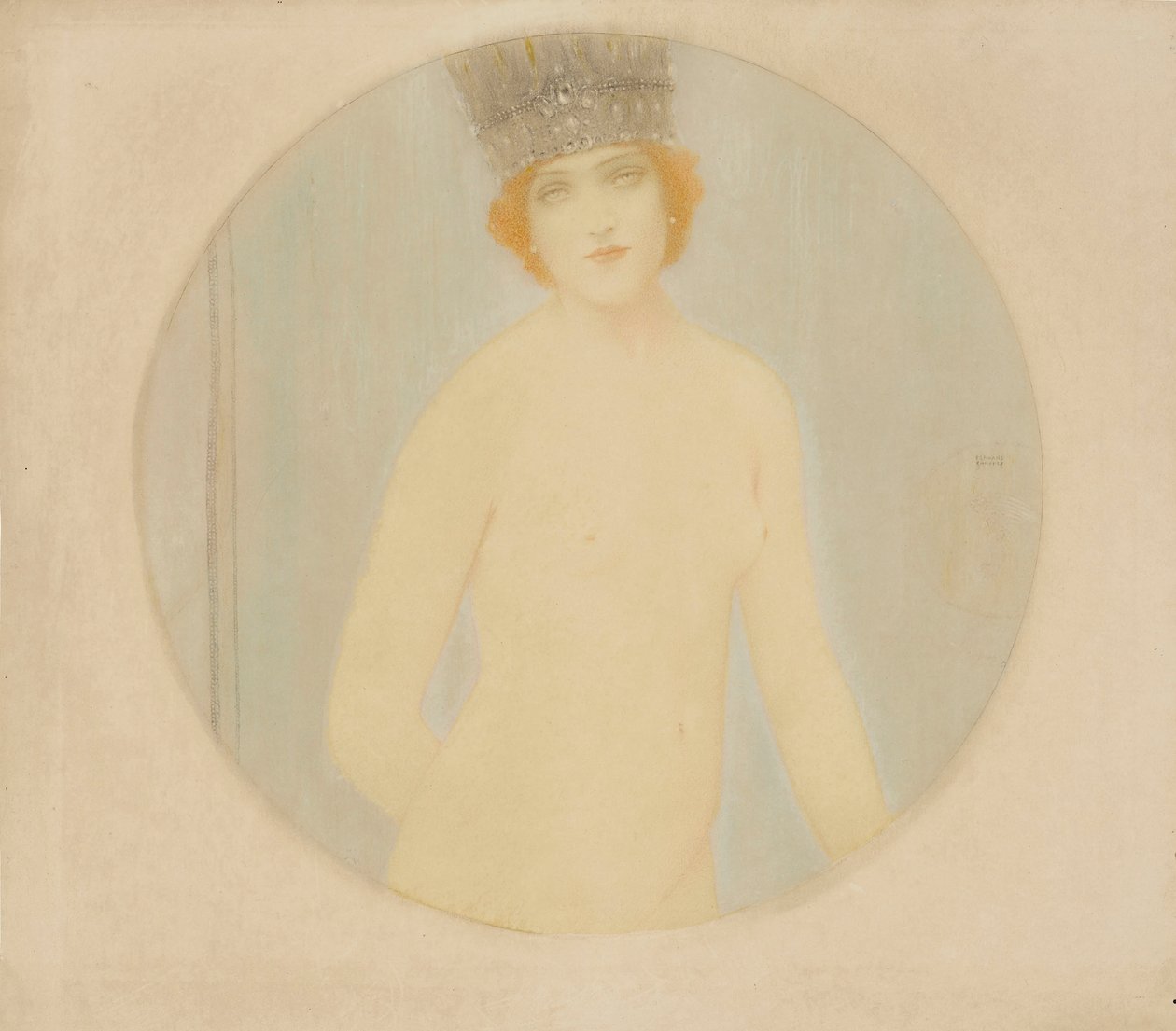 Naakte koningin, ca. 1910 door Fernand Khnopff