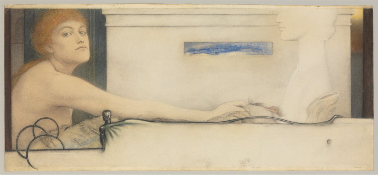 Het offer, 1891 door Fernand Khnopff