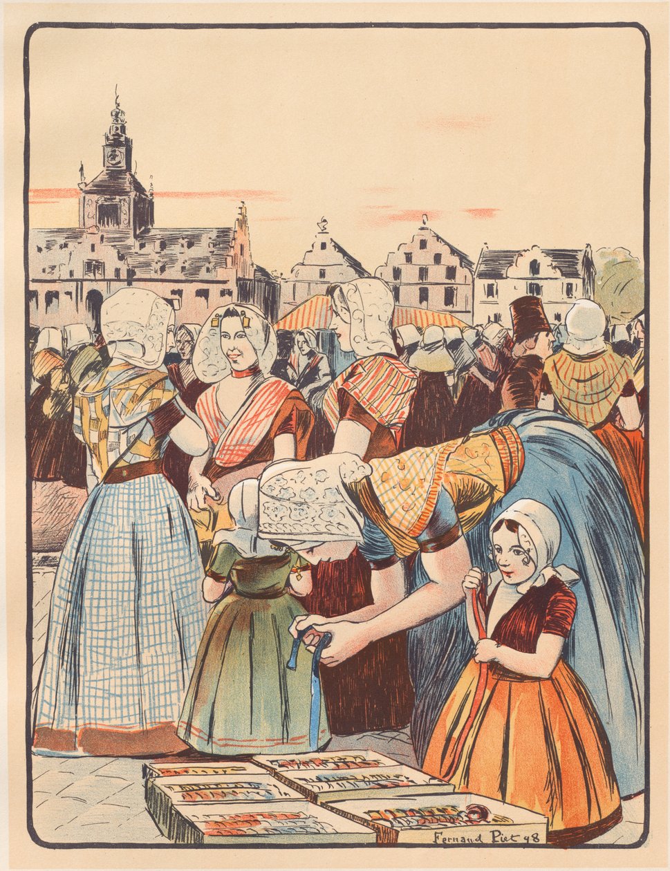 Market in Zeeland door Fernand Piet