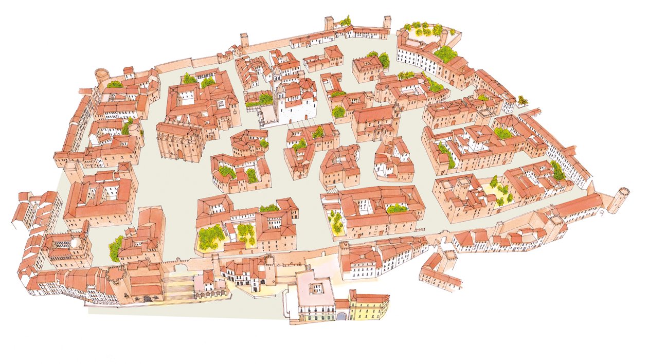Caceres, Spanje. Middeleeuwse stad door Fernando Aznar Cenamor