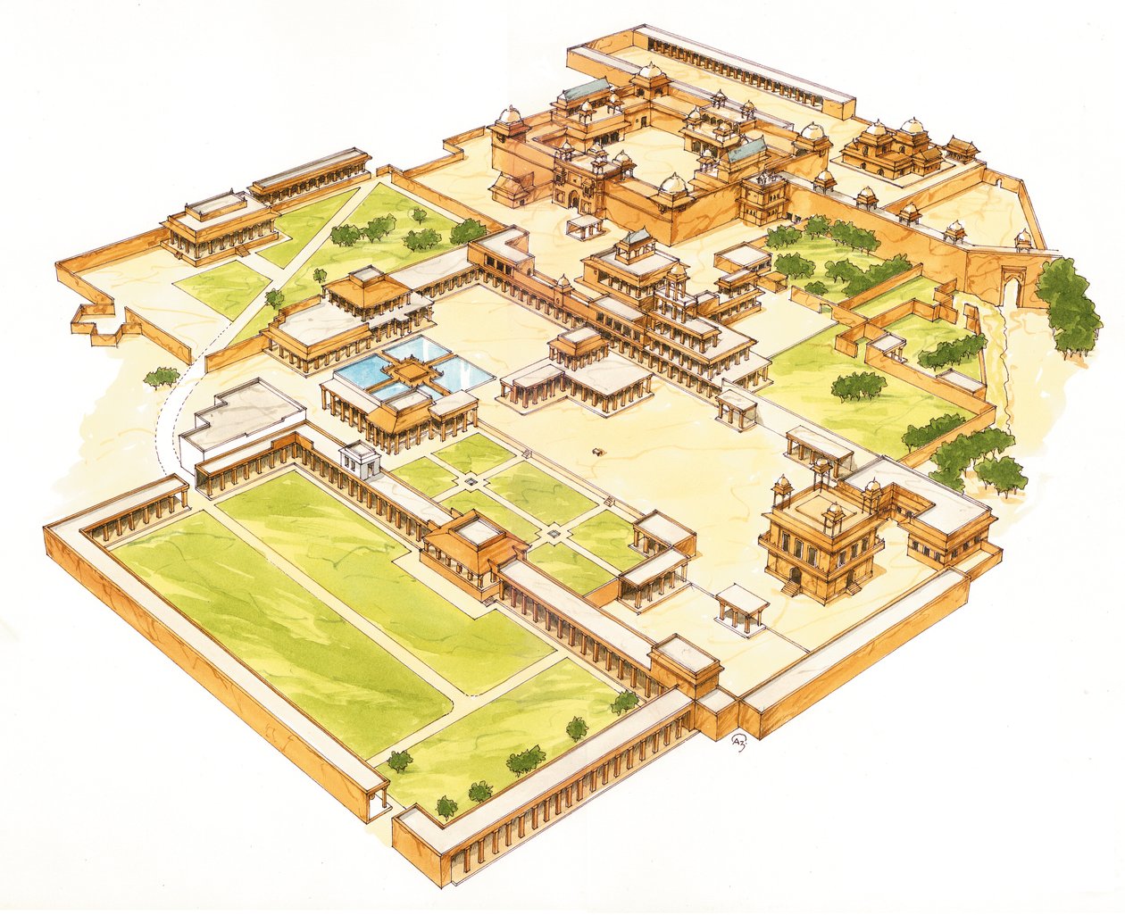 Fatehpur Sikri. Adra. India door Fernando Aznar Cenamor