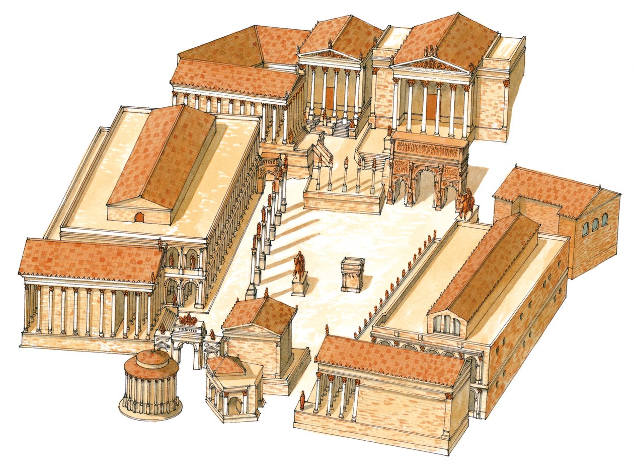 Keizerlijk Forum. Rome. Luchtfoto door Fernando Aznar Cenamor