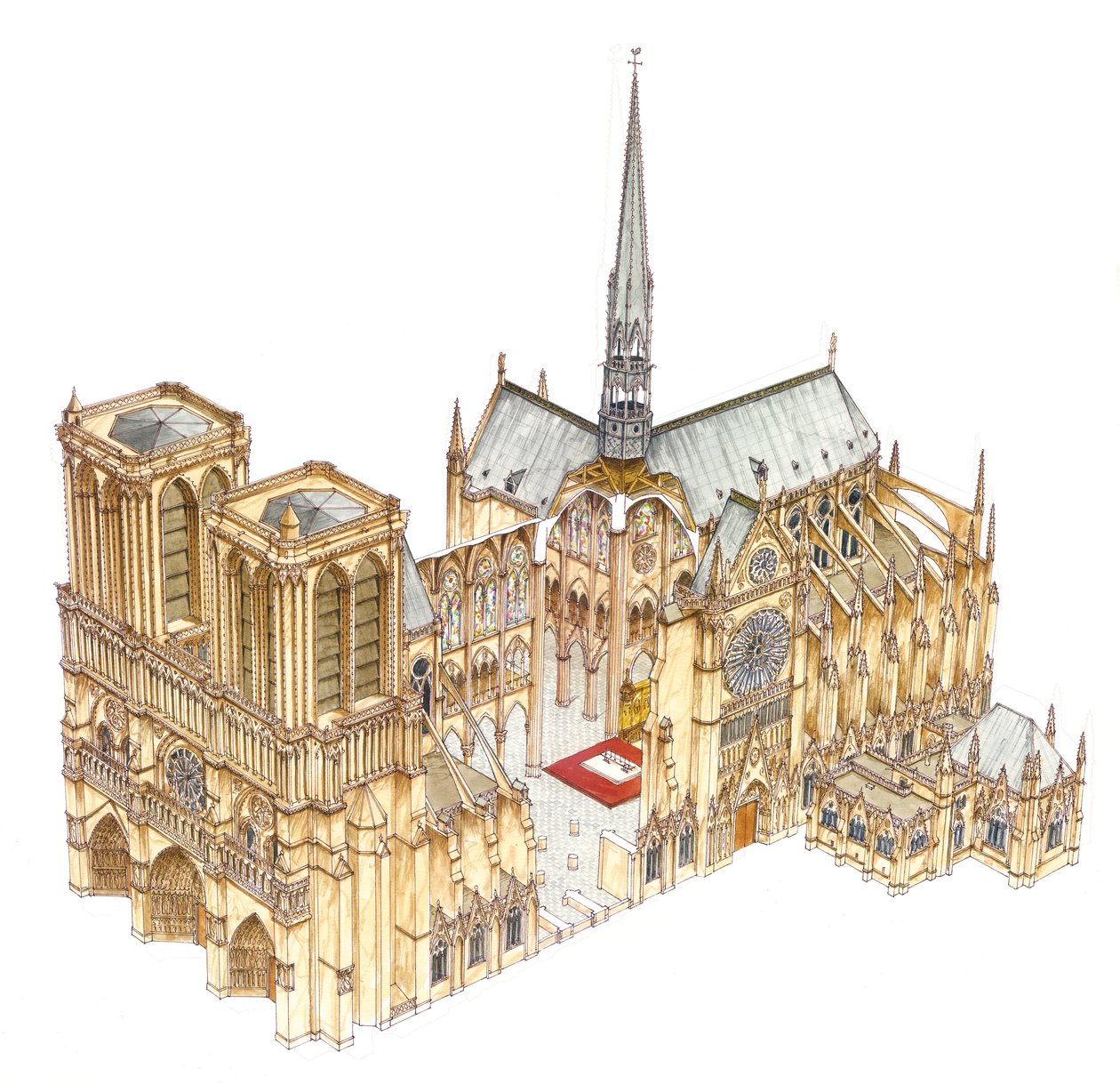 Notre-Dame Kathedraal. Parijs, Frankrijk door Fernando Aznar Cenamor