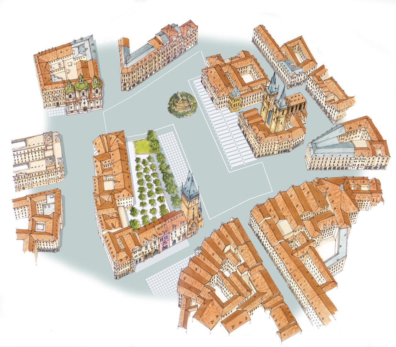 Oude Stadsplein. Praag, Tsjechië door Fernando Aznar Cenamor