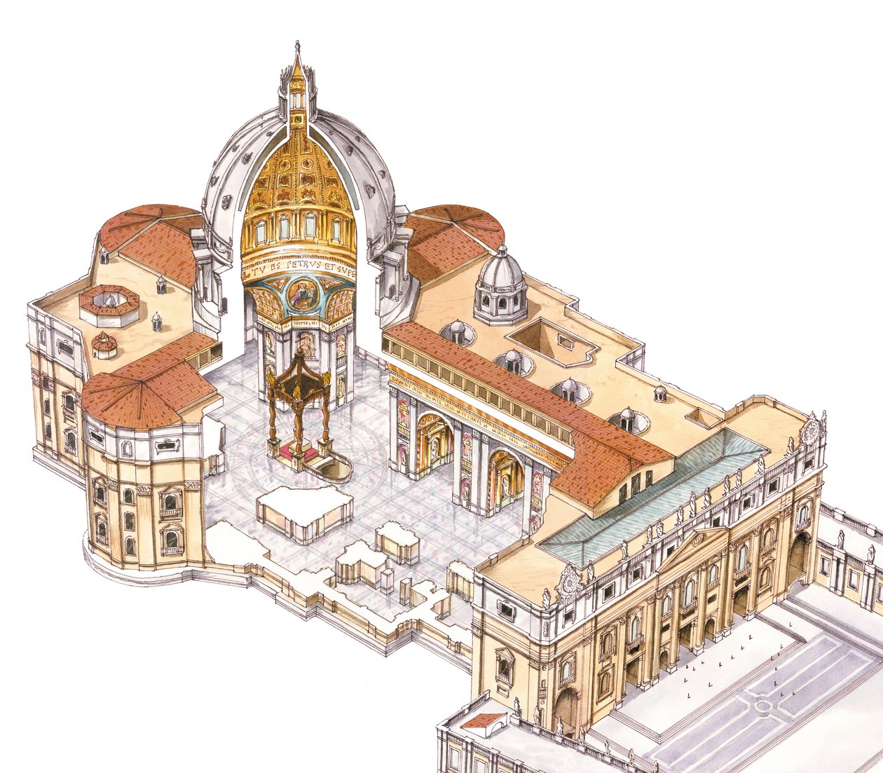 Sint-Pietersbasiliek. Vaticaanstad, Rome. Italië door Fernando Aznar Cenamor