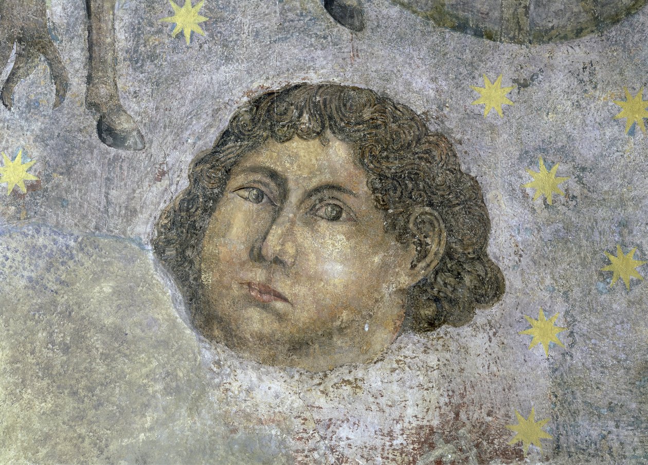 Een van de vier winden, detail van het gewelf van de 