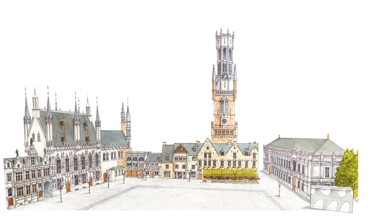 Burgplein. Brugge, België. door Fernando Aznar Cenamor