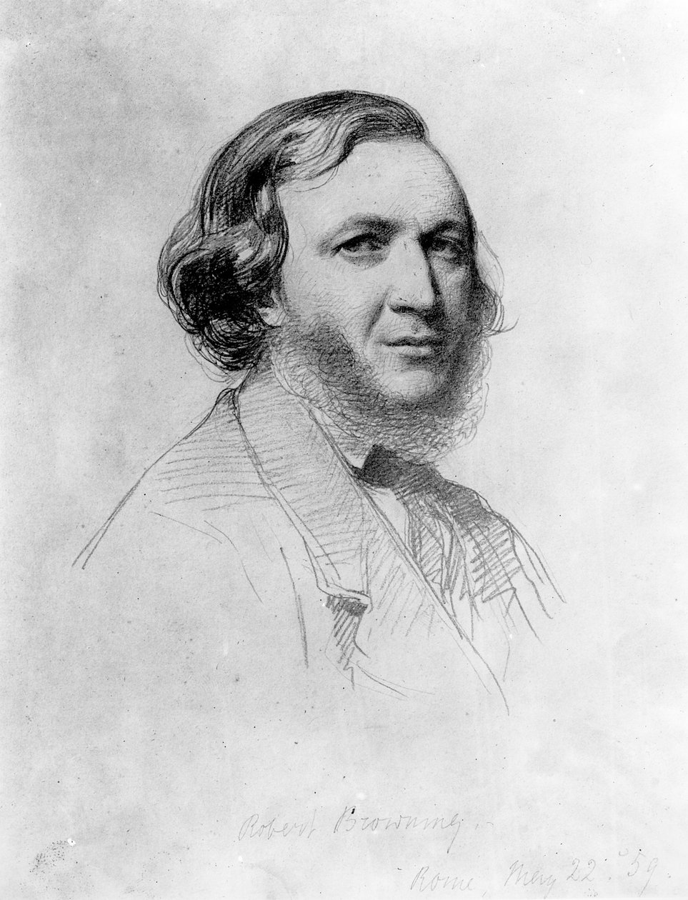 Portret van Robert Browning (1812-89) door Field Talfourd