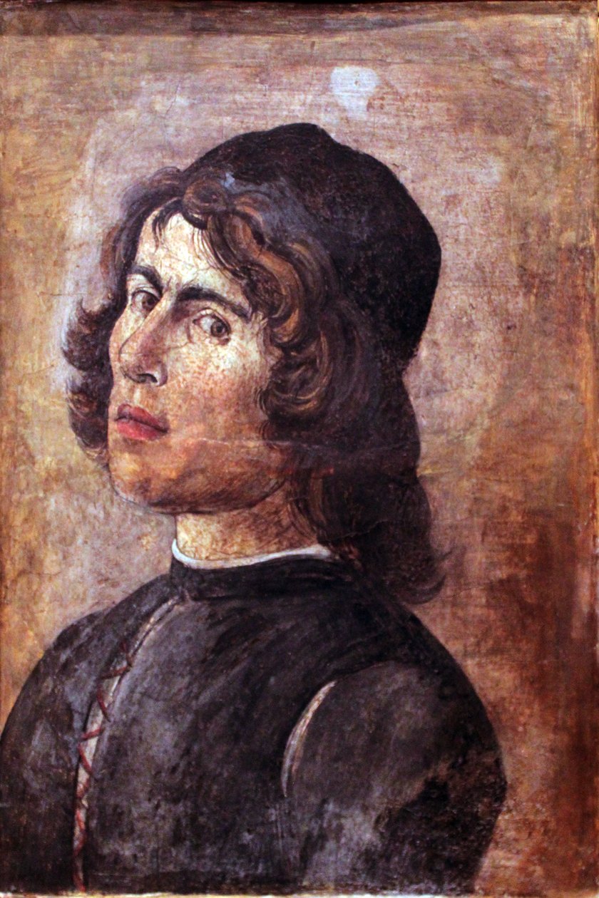 Portret van een jonge man door Filippino Lippi