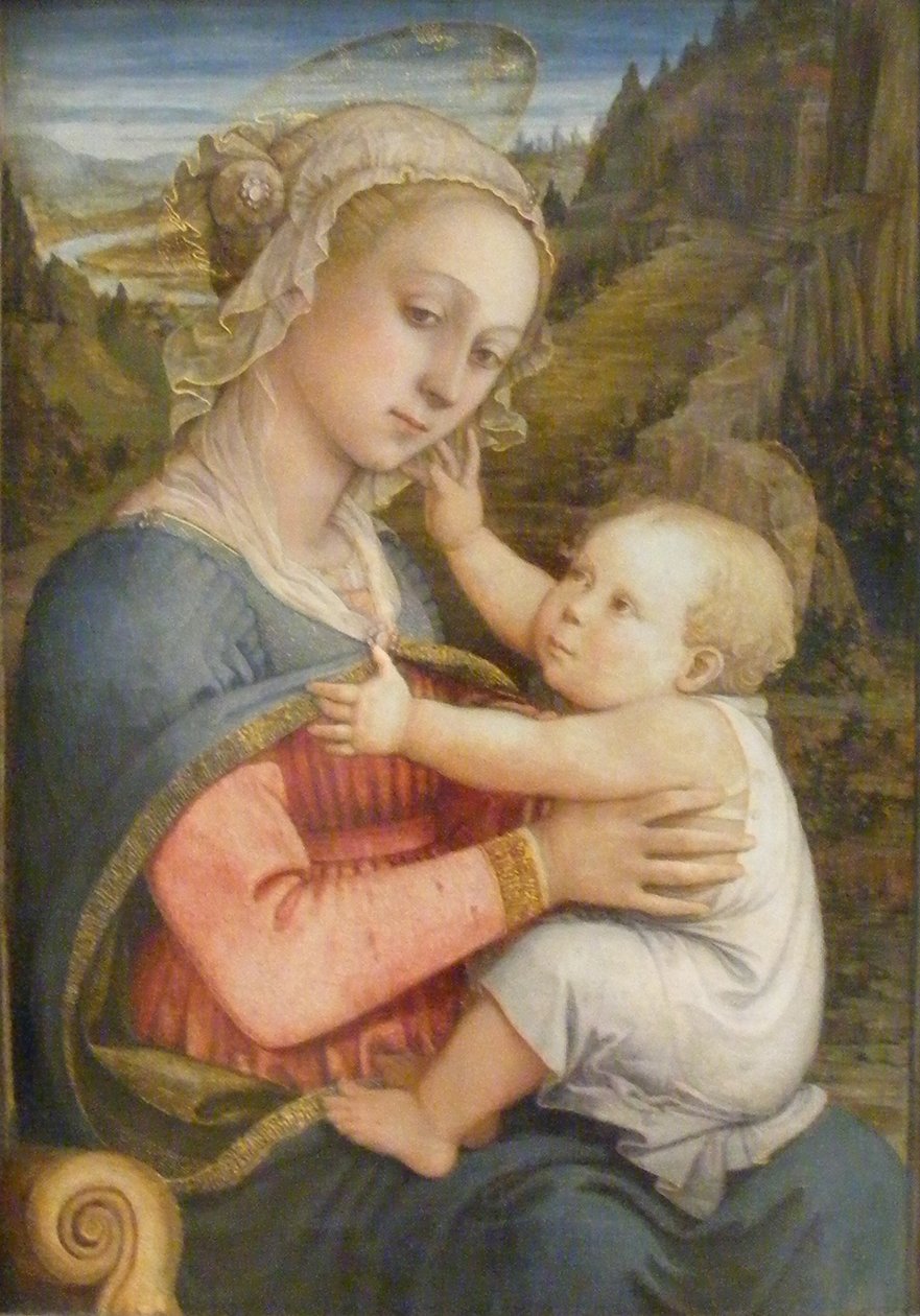 Duits: Maria mit Kind Madonna met kind door Filippo Lippi