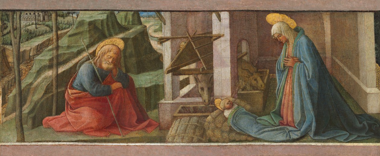 De Geboorte, waarschijnlijk ca. 1445 door Filippo Lippi