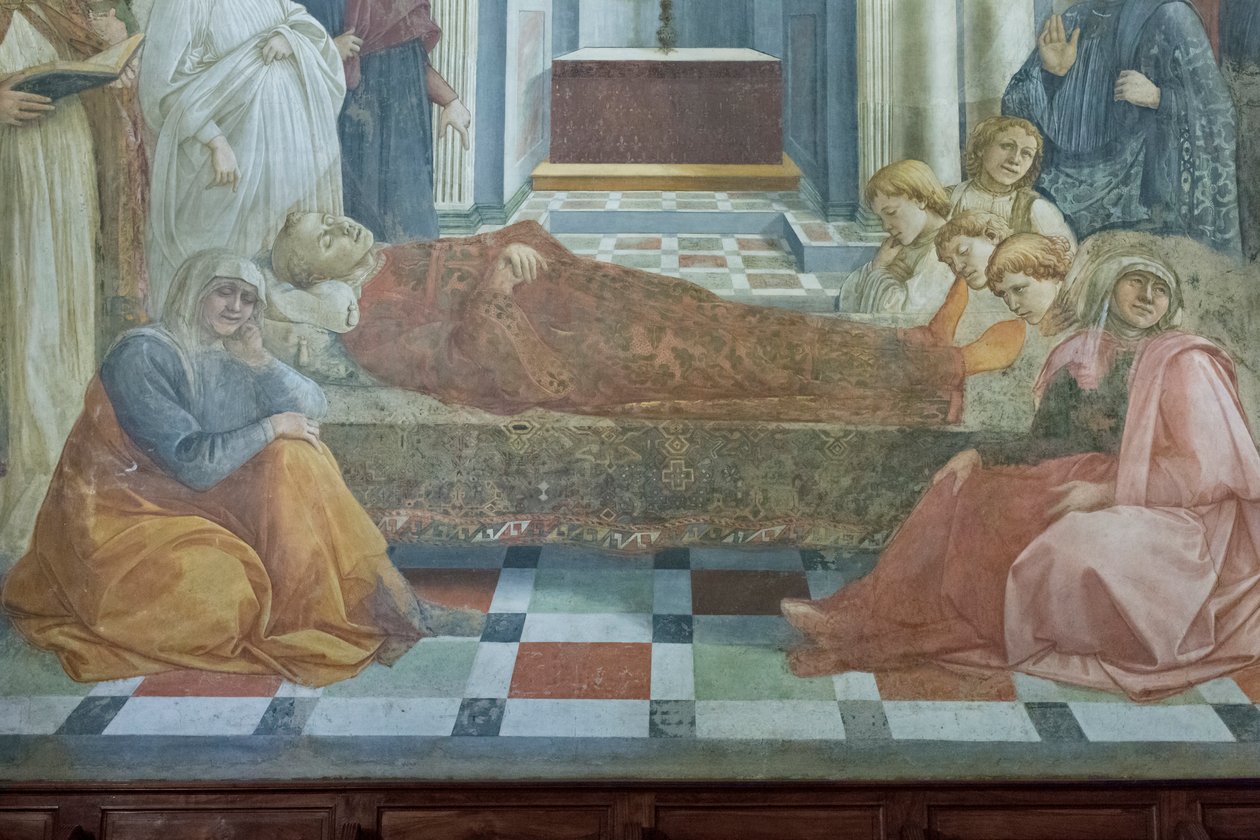 Detail (Begrafenis van Sint Stefanus) door Filippo Lippi