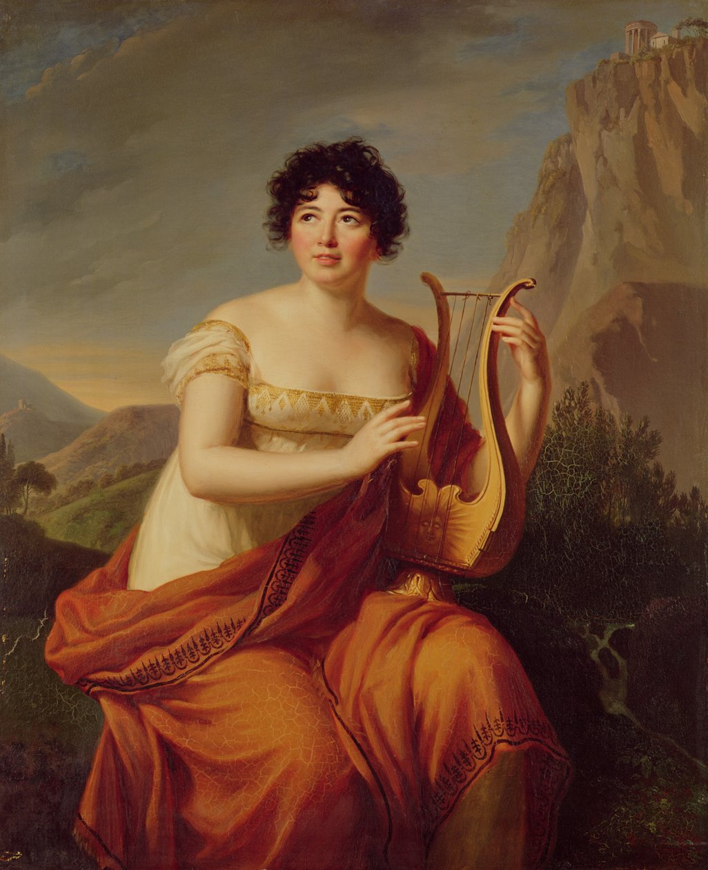 Madame de Stael als Corinne door Firmin Massot