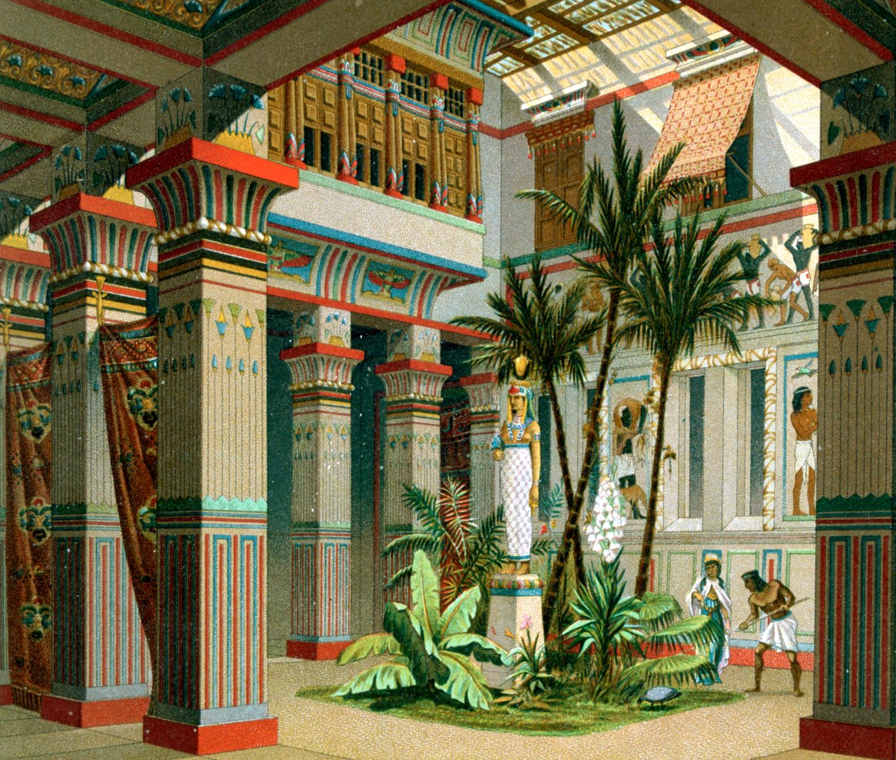 Oud Egyptisch paleisinterieur, 1888 door Firmin Didot