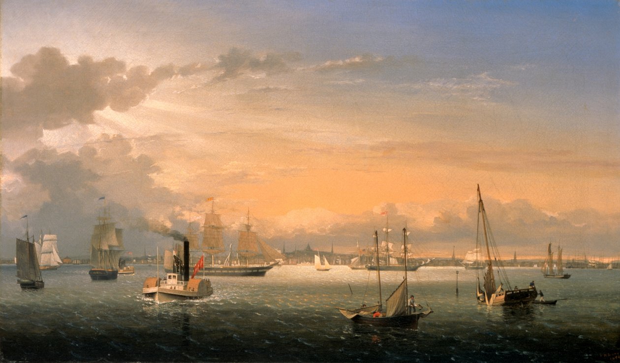 Haven van Boston door Fitz Henry Lane