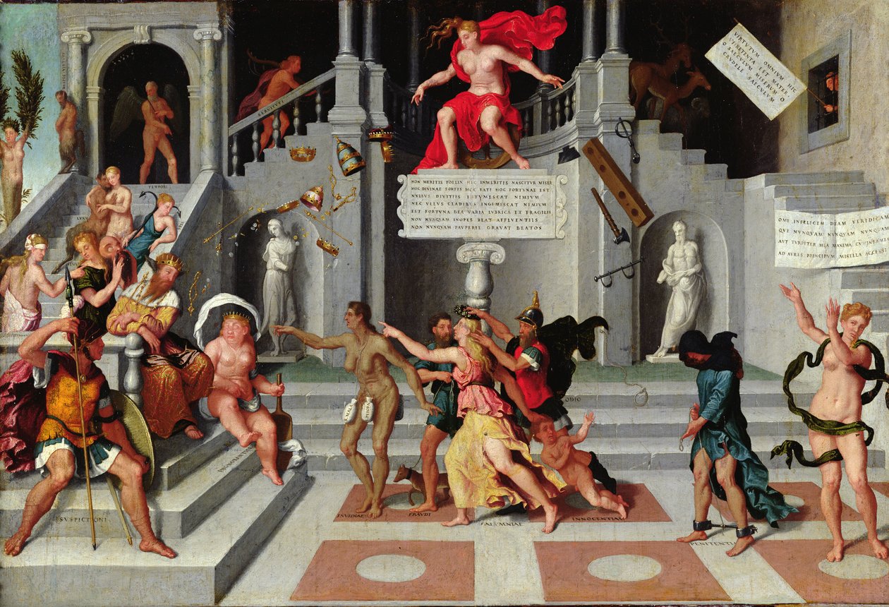 Allegorie van Fortuna en de Ondeugden door Flemish School