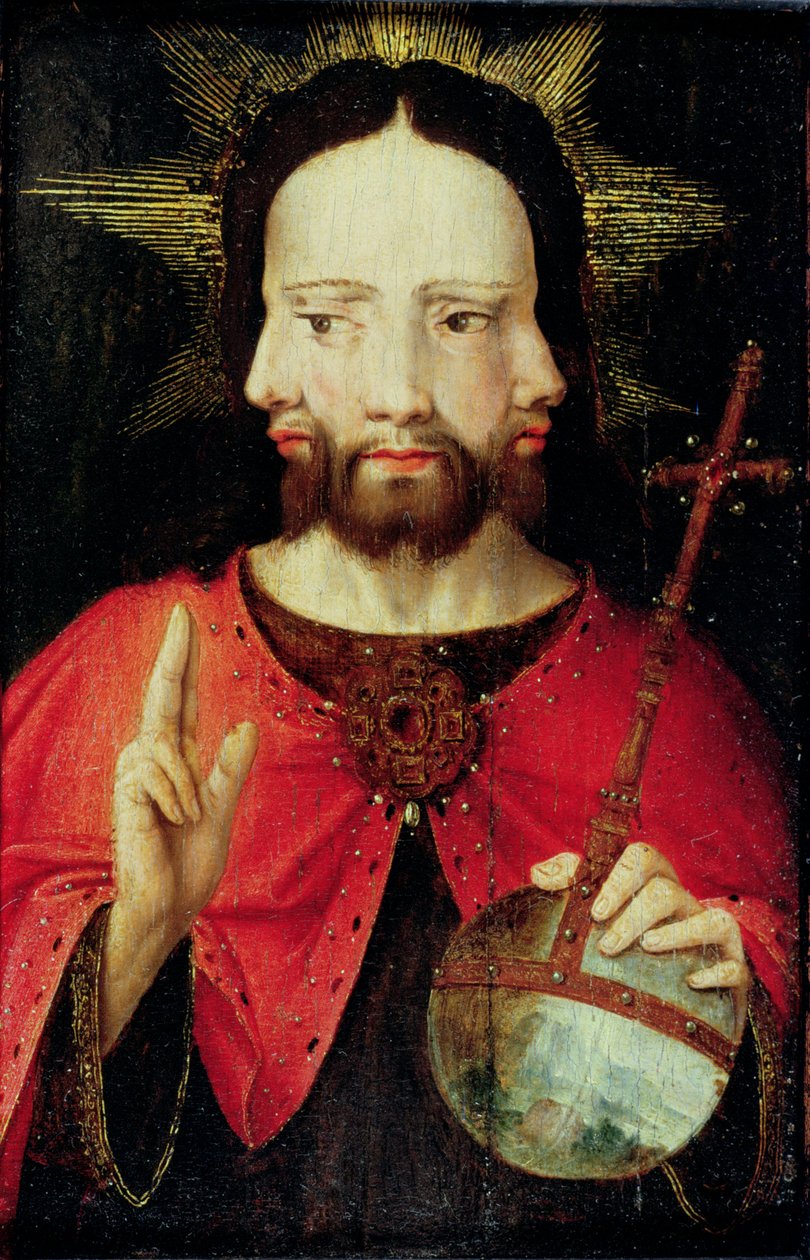Trinitarische Christus, c.1500 door Flemish School