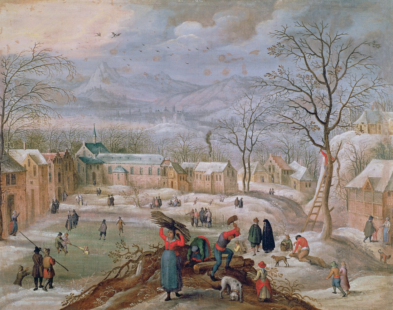 Winter door Flemish School